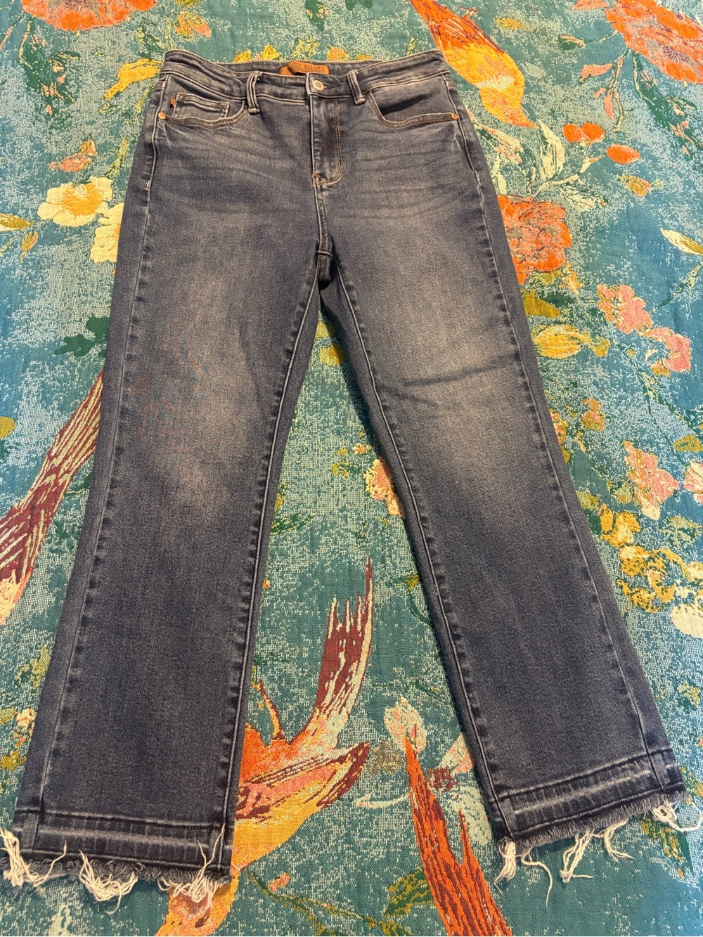 Judy Blue Women's Flare Leg Jeans in Dark Blue Wash Size 7/28